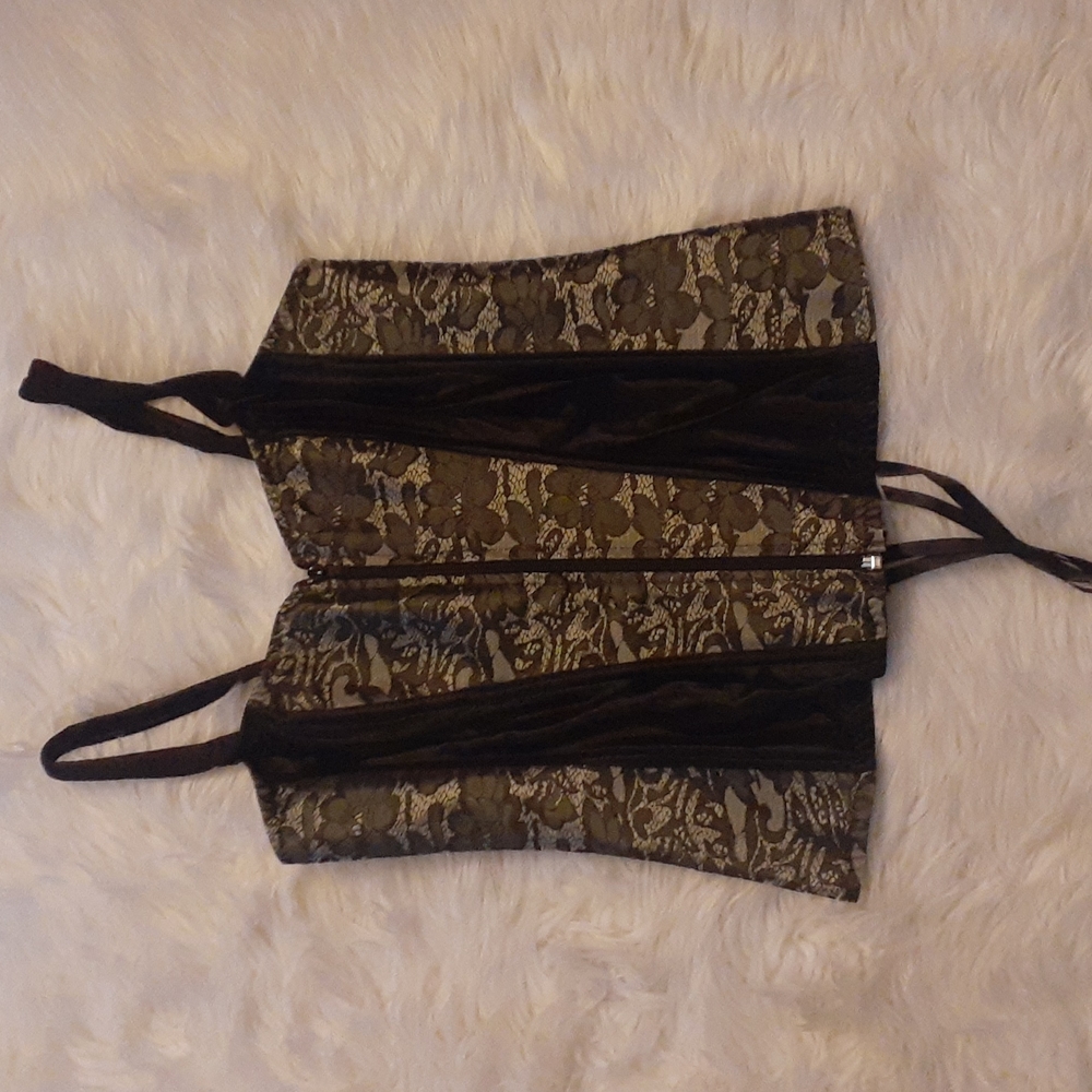 Grey Floral Corset Size Large